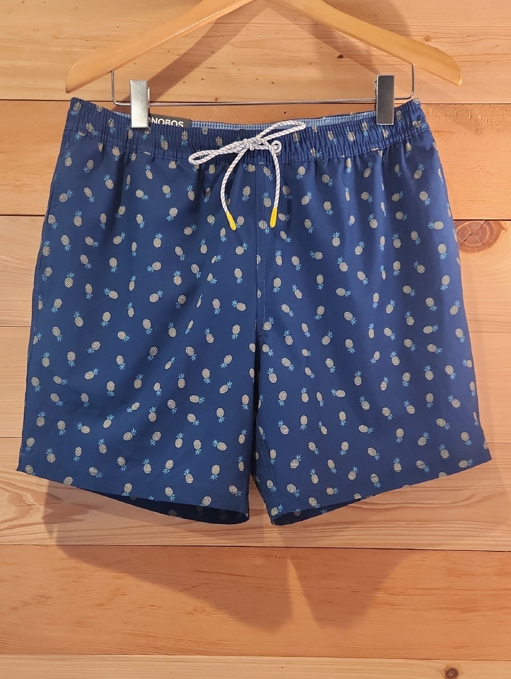 Bonobos Blue Pineapple-Print Swim Trunks